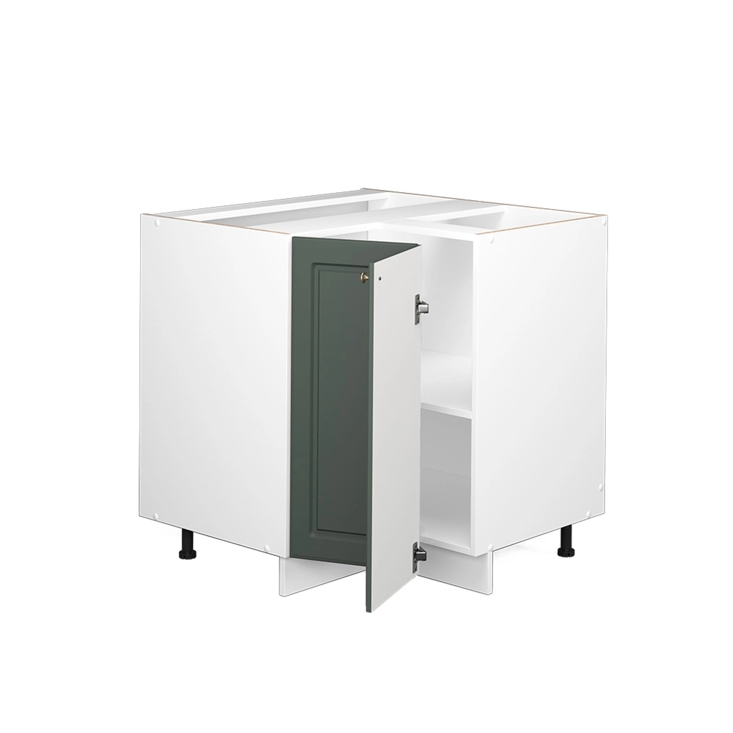Vicco Eckunterschrank Fame-Line Grün-Gold Landhaus/Weiß 81 cm AP Anthrazit von Vicco