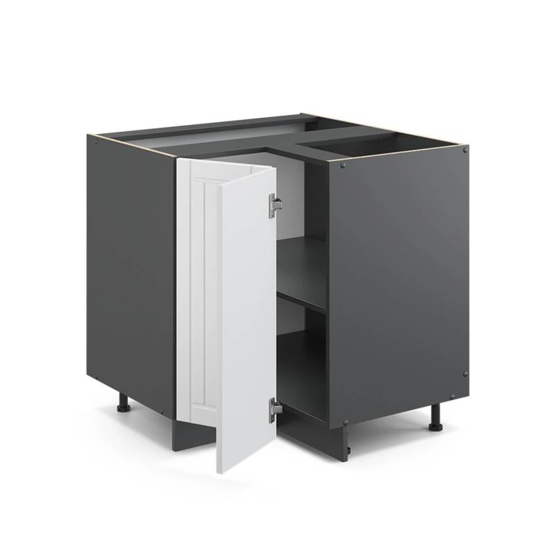 Vicco Eckunterschrank Fame-Line Weiß Landhaus/Anthrazit 81 cm AP Eiche von Vicco