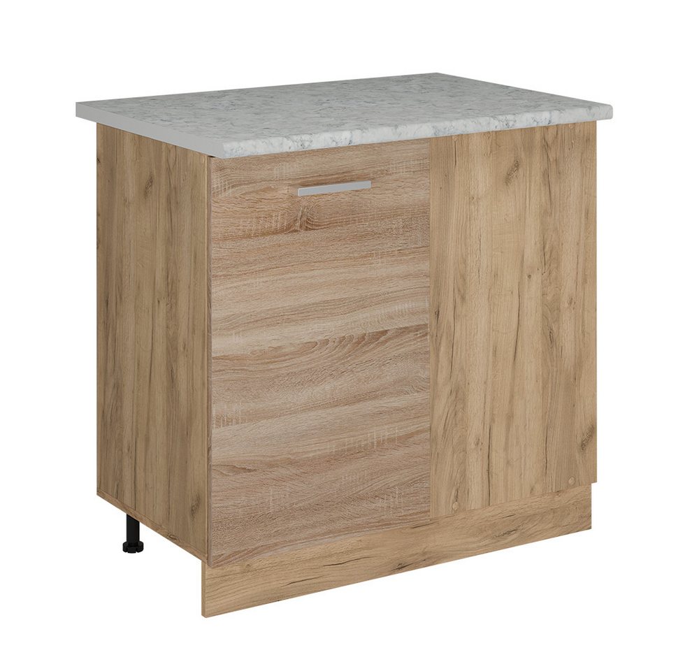 Vicco Eckunterschrank R-Line, Sonoma/Goldkraft Eiche, 86 cm AP Marmor Vicco Eckunterschrank R-Line, Sonoma/Goldkraft Eiche, 86 cm AP Marmor von Vicco