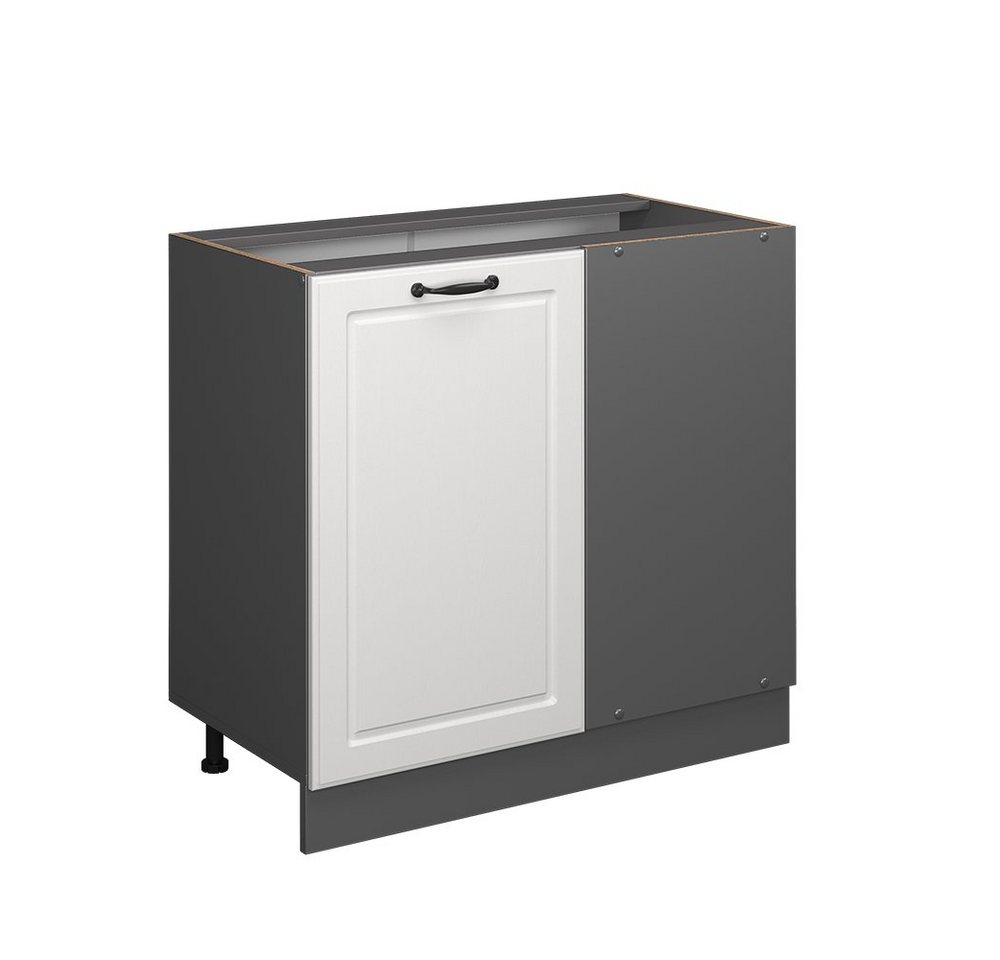 Vicco Eckunterschrank R-Line, Weiß Landhaus/Anthrazit, 86 cm ohne Arbeitsplatte Vicco Eckunterschrank R-Line, Weiß Landhaus/Anthrazit, 86 cm ohne Arbeitsplatte von Vicco