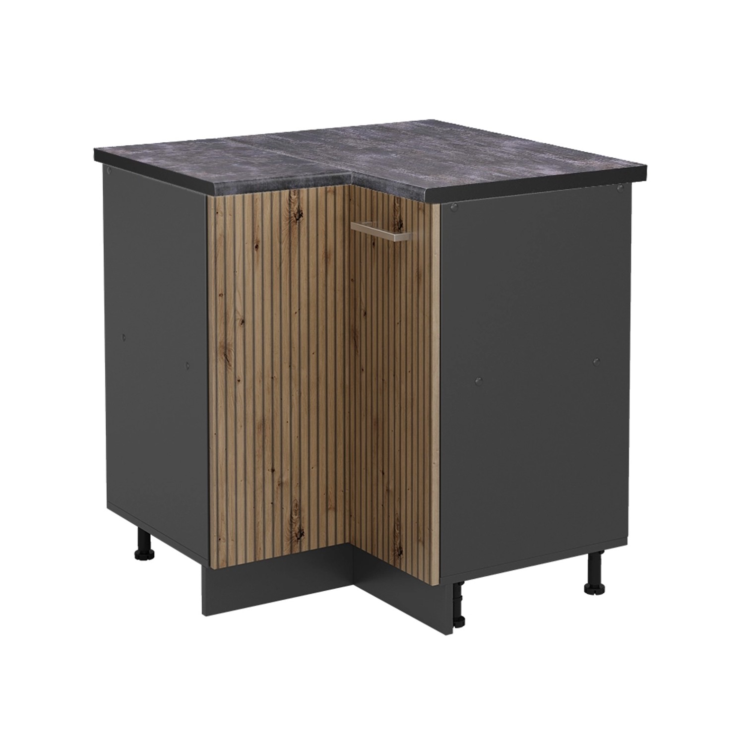 Vicco Eckunterschrank R-Line Artisan-Eiche/Anthrazit 76 cm AP Anthrazit von Vicco