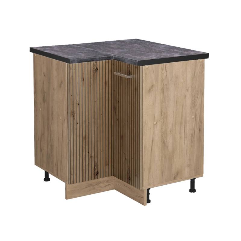 Vicco Eckunterschrank R-Line Artisan-Eiche/Goldkraft Eiche 76 cm AP Anthrazit von Vicco