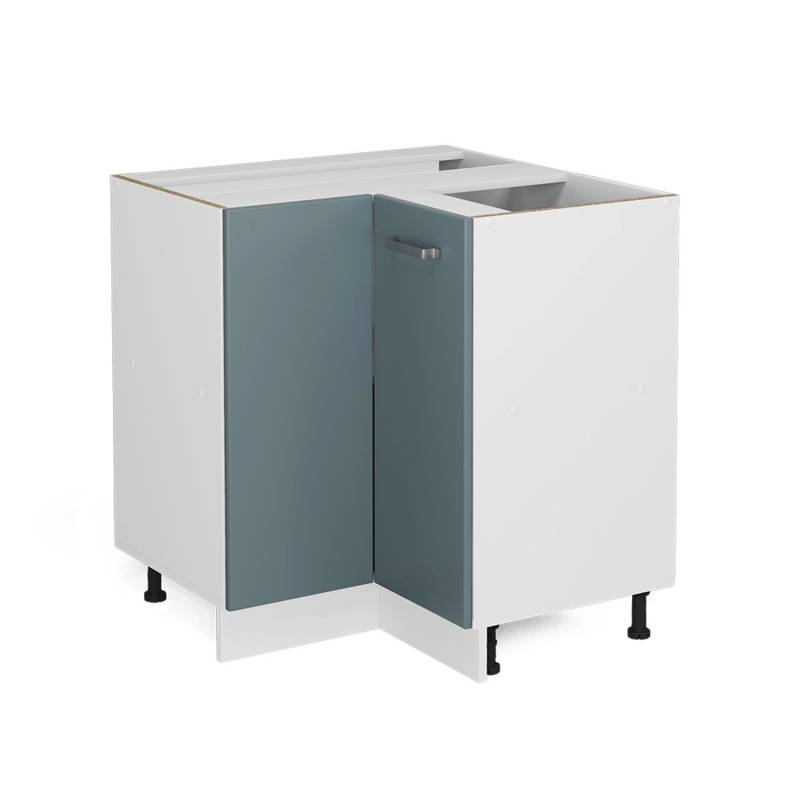 Vicco Eckunterschrank R-Line Blau-Grau/Weiß 76 cm ohne Arbeitsplatte von Vicco