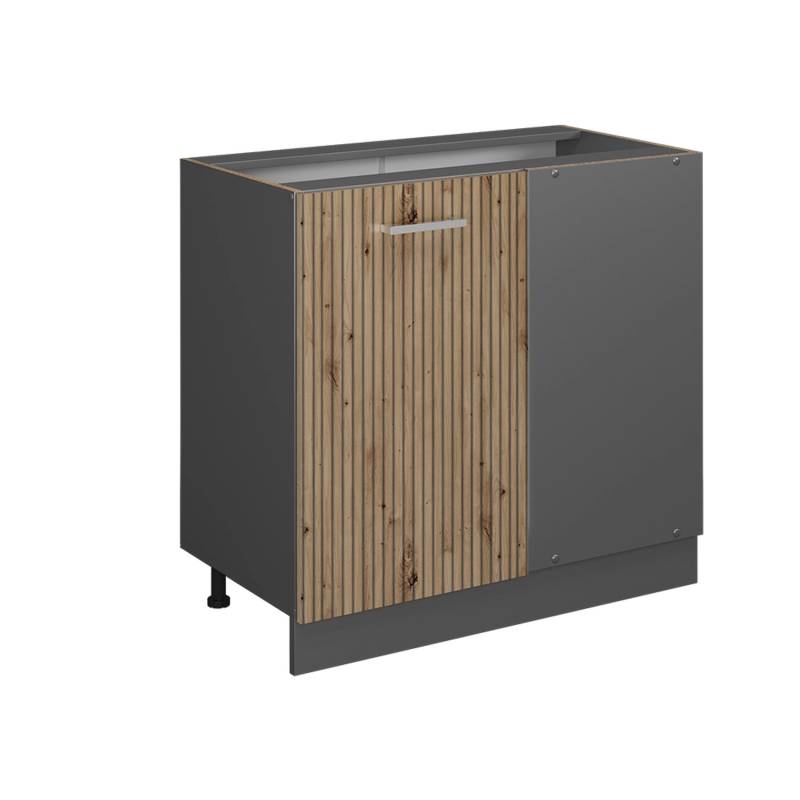 Vicco Eckunterschrank R-Line Küchen Eckschrank Artisan-Eiche/Anthrazit 86 cm AP Eiche von Vicco