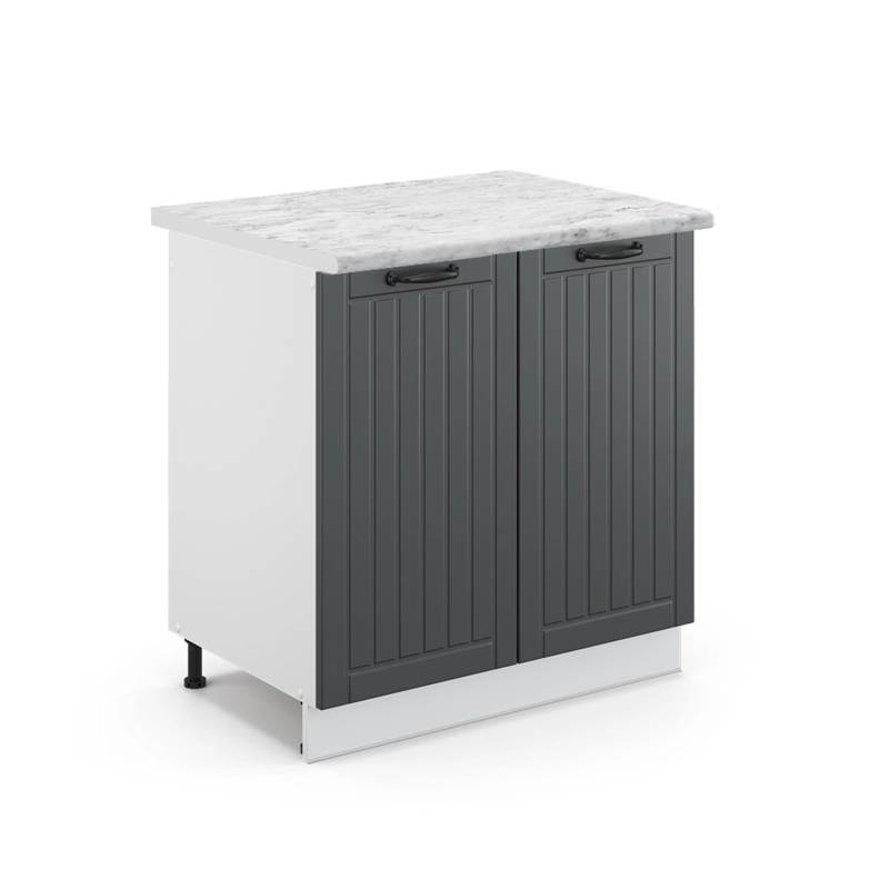 Vicco Eckunterschrank R-Line Küchen Eckschrank Beton/Weiß 76 cm AP Eiche von Vicco