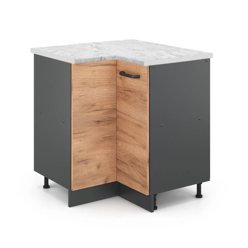 Vicco Eckunterschrank R-Line Küchen Eckschrank Goldkraft Eiche/Anthrazit AP Marmor mit Anthrazit Korpus Vicco Eckunterschrank R-Line Küchen Eckschrank Goldkraft Eiche/Anthrazit AP Marmor mit Anthrazit Korpus von Vicco