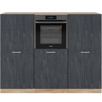 Vicco - Einbauküche R-Line, Schwarz Beton/Goldkraft Eiche, 180 cm ohne Arbeitsplatte Vicco - Einbauküche R-Line, Schwarz Beton/Goldkraft Eiche, 180 cm ohne Arbeitsplatte von Vicco