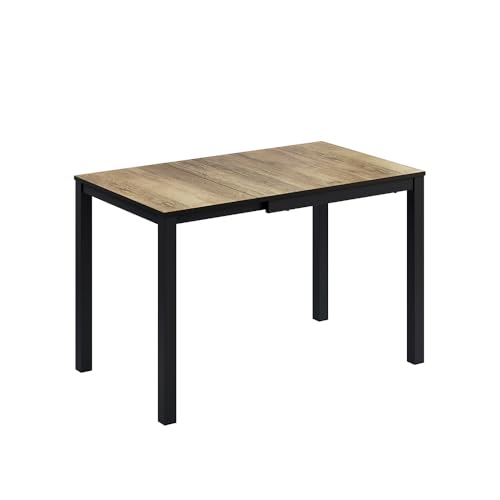 Vicco Esstisch Granny, Eiche rustikal/Anthrazit, 120 x 70 cm ausziehbar von Vicco