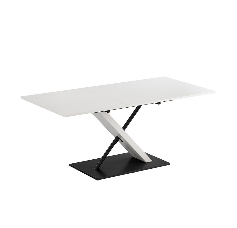 Vicco Esstisch Herta, Weiß/Schwarz, 140 x 90 cm ausziehbar Vicco Esstisch Herta, Weiß/Schwarz, 140 x 90 cm ausziehbar von Vicco