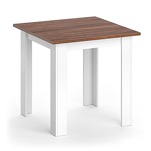 Vicco Esstisch Karlos, Tisch für das Esszimmer, Nussbaum/Weiß, 80 x 80 cm Vicco Esstisch Karlos, Tisch für das Esszimmer, Nussbaum/Weiß, 80 x 80 cm von Vicco