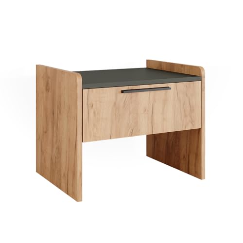 Vicco Esszimmerbank Roman, Goldkraft Eiche/Anthrazit, 53.5 x 41.1 cm mit 1 Schublade Vicco Esszimmerbank Roman, Goldkraft Eiche/Anthrazit, 53.5 x 41.1 cm mit 1 Schublade von Vicco