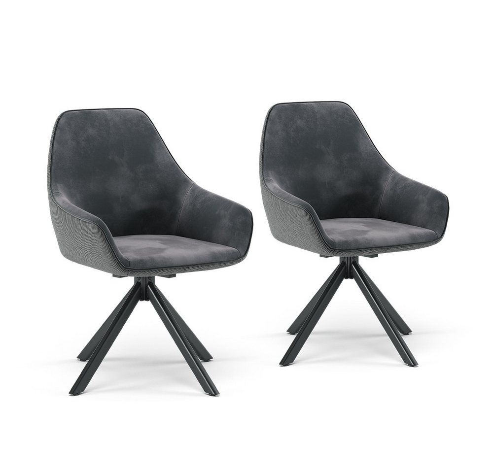 Vicco Esszimmerstuhl Eleganza, Anthrazit, 2er Set Vicco Esszimmerstuhl Eleganza, Anthrazit, 2er Set von Vicco