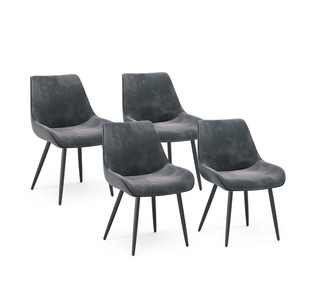 Vicco Esszimmerstuhl Eleganza, Anthrazit, 4er Set von Vicco