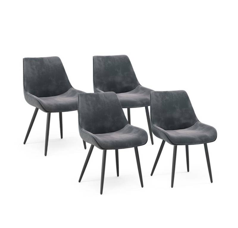 Vicco Esszimmerstuhl Eleganza, Anthrazit, 4er Set von Vicco