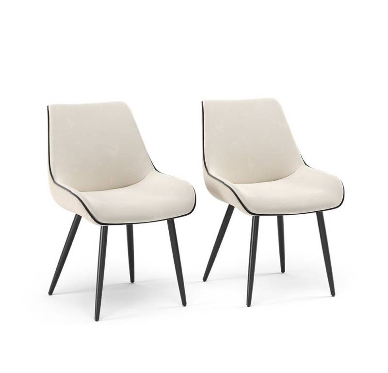 Vicco Esszimmerstuhl Eleganza, Beige, 2er Set von Vicco