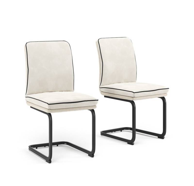 Vicco Esszimmerstuhl Eleganza, Beige, 2er Set von Vicco