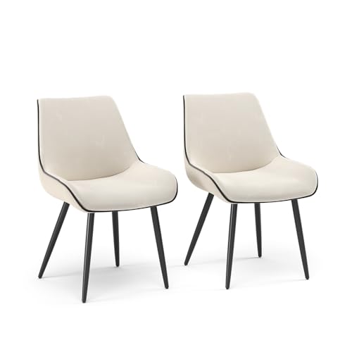 Vicco Esszimmerstuhl Eleganza, Stuhl, Beige, 2er Set von Vicco