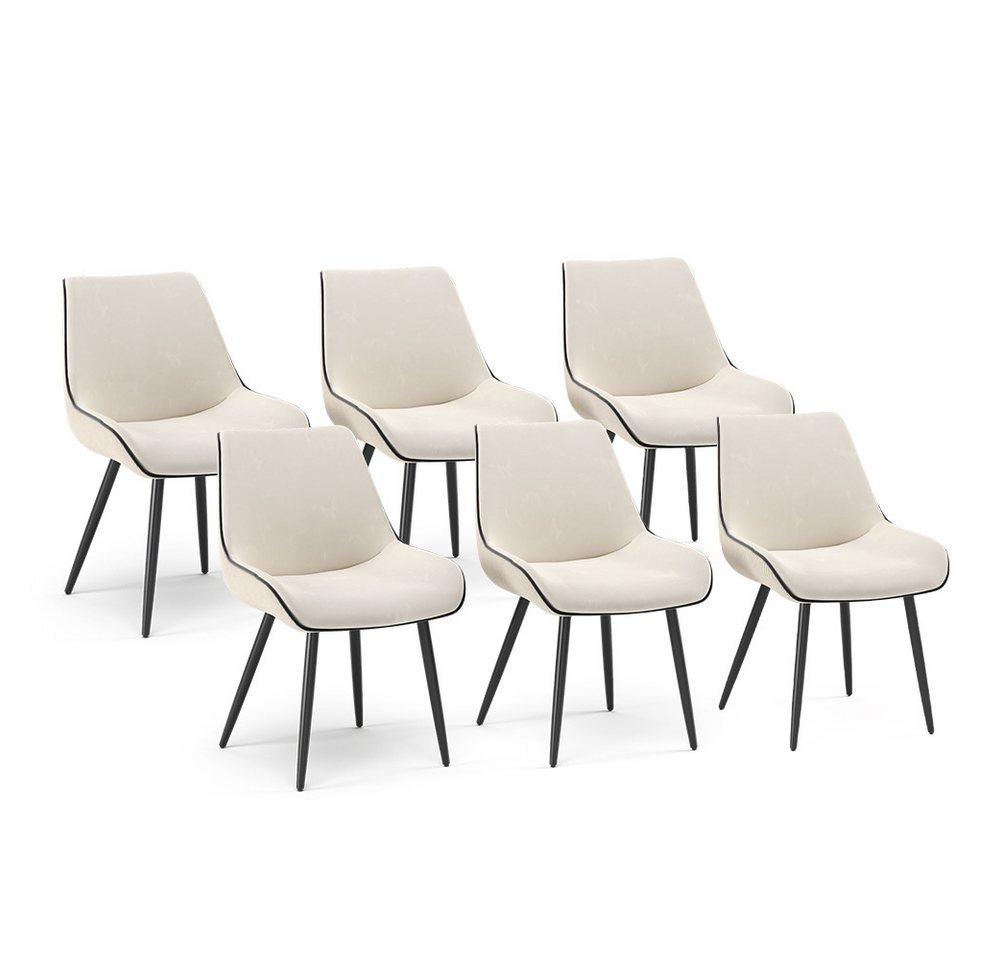 Vicco Esszimmerstuhl Eleganza, Beige, 6er Set Vicco Esszimmerstuhl Eleganza, Beige, 6er Set von Vicco