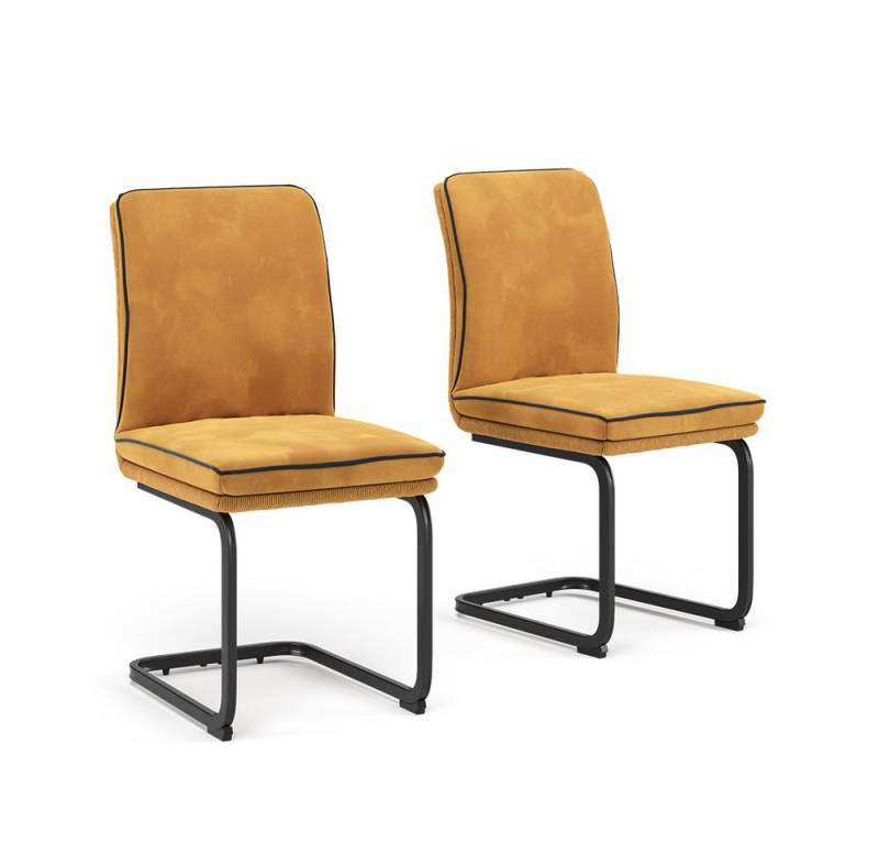 Vicco Esszimmerstuhl Eleganza, Gelb, 2er Set von Vicco