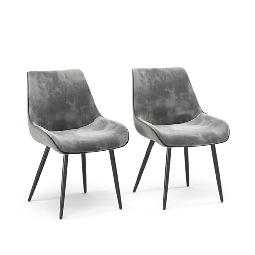 Vicco Esszimmerstuhl Eleganza, Stuhl, Grau, 2er Set Vicco Esszimmerstuhl Eleganza, Stuhl, Grau, 2er Set von Vicco
