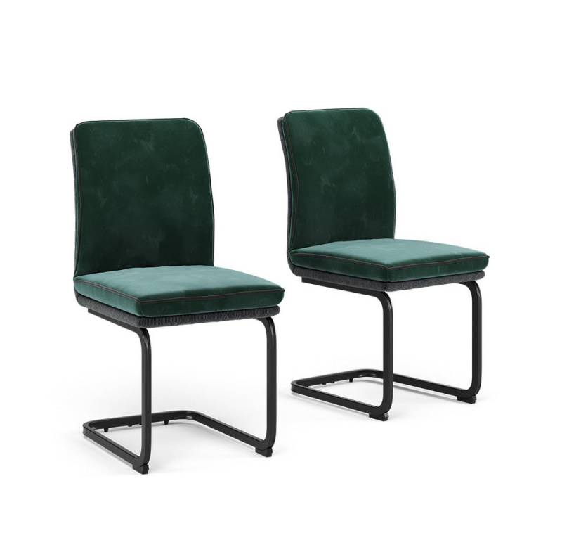 Vicco Esszimmerstuhl Eleganza, Grün, 2er Set von Vicco