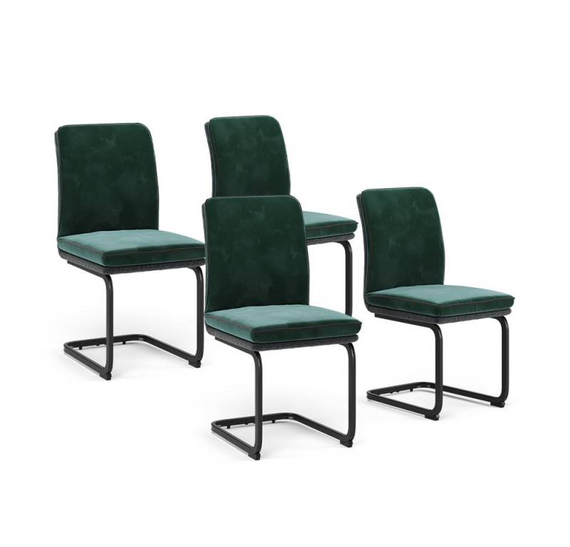 Vicco Esszimmerstuhl Eleganza, Grün, 4er Set von Vicco
