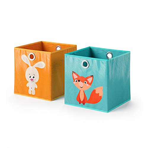 Vicco Faltbox, Regalbox für Kinder, Orange/Blau, 30 x 30 cm 2er Set von Vicco