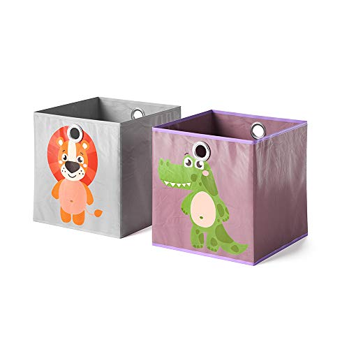 Vicco Faltbox 30x30, Regalbox für Kinder, Grau/Lila, 30 x 30 cm 2er Set von Vicco