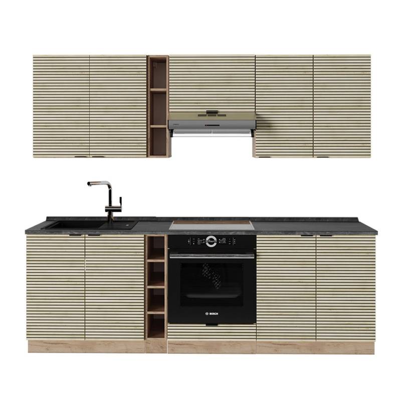 Vicco Fame-Line Küchenzeile Eiche Paneel/Goldkraft Eiche 235 cm AP Anthrazit Vicco Fame-Line Küchenzeile Eiche Paneel/Goldkraft Eiche 235 cm AP Anthrazit von Vicco