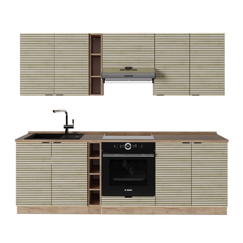 Vicco Fame-Line Küchenzeile Eiche Paneel/Goldkraft Eiche 235 cm AP Eiche Vicco Fame-Line Küchenzeile Eiche Paneel/Goldkraft Eiche 235 cm AP Eiche von Vicco