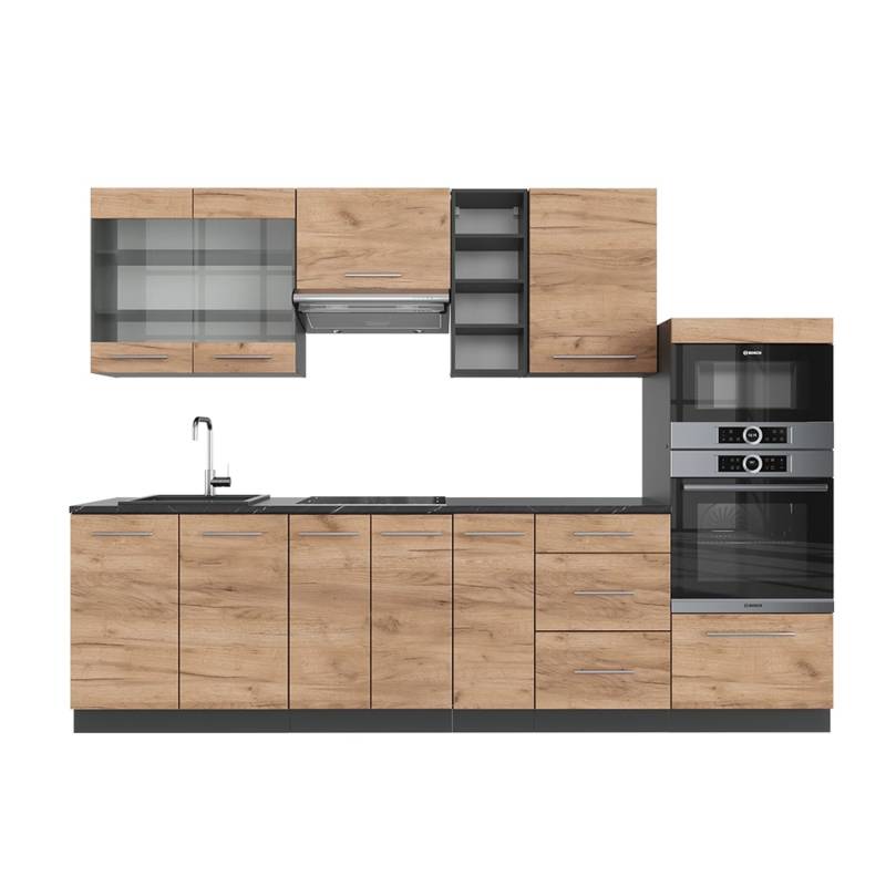 Vicco Fame-Line Küchenzeile Goldkraft Eiche/Anthrazit 280 cm AP Anthrazit Vicco Fame-Line Küchenzeile Goldkraft Eiche/Anthrazit 280 cm AP Anthrazit von Vicco