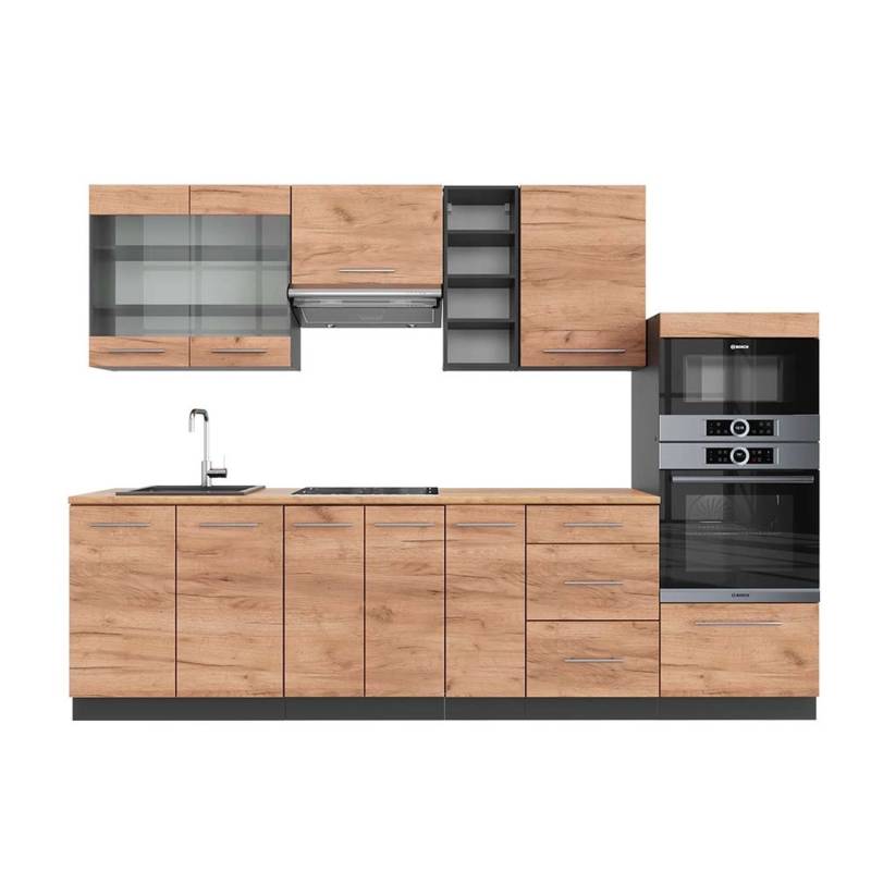 Vicco Fame-Line Küchenzeile Goldkraft Eiche/Anthrazit 280 cm AP Eiche Vicco Fame-Line Küchenzeile Goldkraft Eiche/Anthrazit 280 cm AP Eiche von Vicco