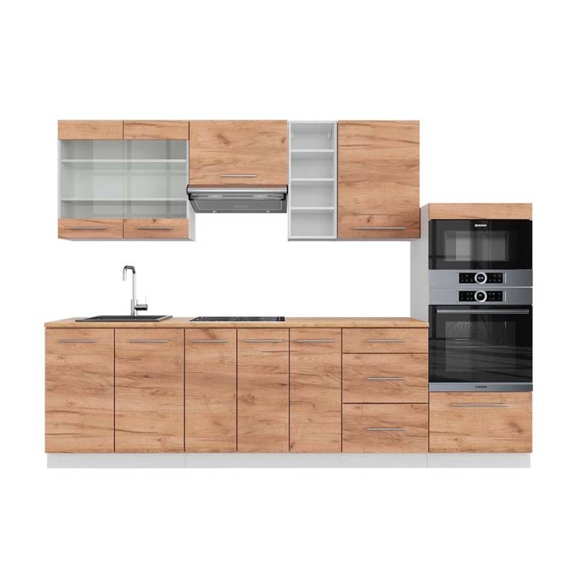 Vicco Fame-Line Küchenzeile Goldkraft Eiche/Weiß 280 cm AP Eiche Vicco Fame-Line Küchenzeile Goldkraft Eiche/Weiß 280 cm AP Eiche von Vicco