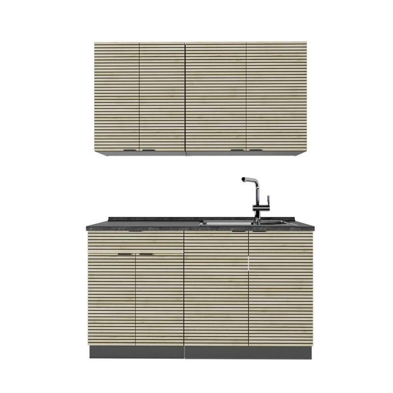Vicco Fame-Line Singleküche Eiche Paneel/Anthrazit 140 cm AP Anthrazit Vicco Fame-Line Singleküche Eiche Paneel/Anthrazit 140 cm AP Anthrazit von Vicco