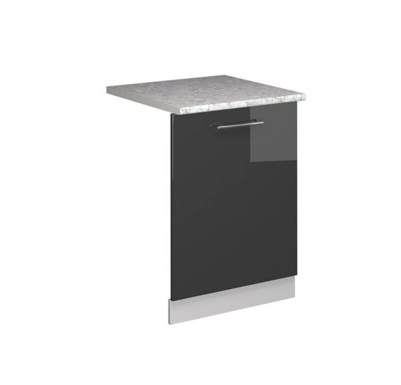 Vicco Frontblende Fame-Line, Anthrazit Hochglanz/Weiß, 60 cm, AP Marmor von Vicco