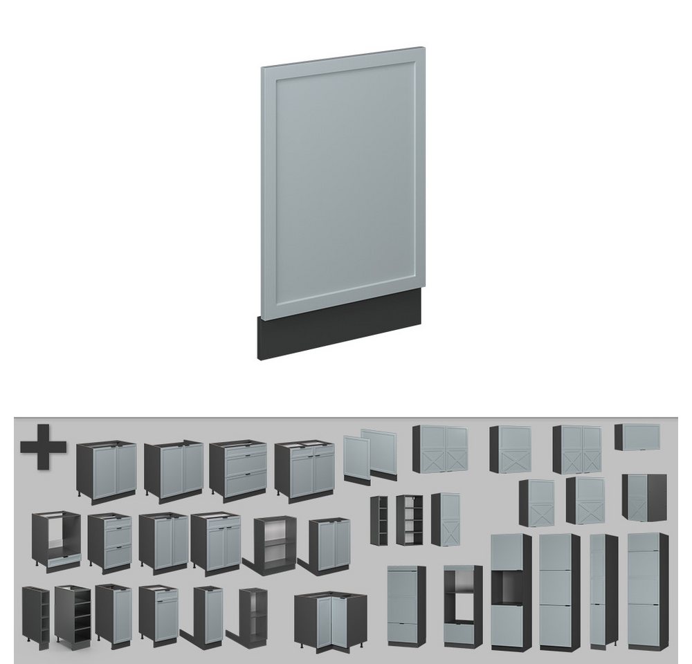 Vicco Frontblende Fame-Line, Hellblau-grau/Anthrazit, 45 cm, AP Eiche Vicco Frontblende Fame-Line, Hellblau-grau/Anthrazit, 45 cm, AP Eiche von Vicco