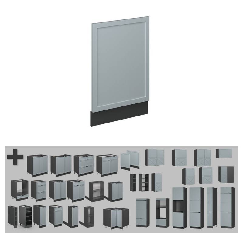 Vicco Frontblende Fame-Line, Hellblau-grau/Anthrazit, 45 cm, AP Eiche von Vicco