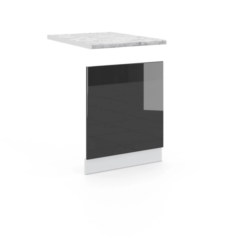 Vicco Frontblende Fame-Line Anthrazit Hochglanz/Weiß 60 cm AP Marmor von Vicco