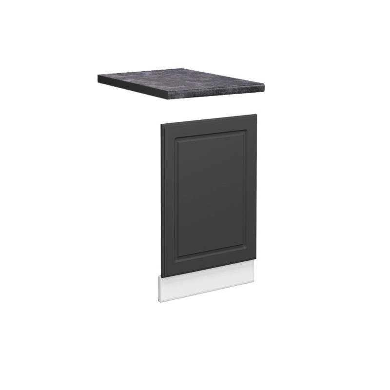 Vicco Frontblende Fame-Line Geschirrspüler Fronttür Anthrazit-Gold/Weiß 45 cm AP Anthrazit von Vicco