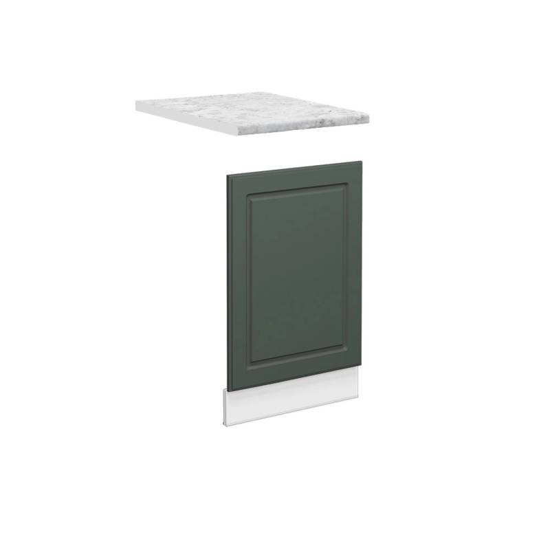 Vicco Frontblende Fame-Line Geschirrspüler Fronttür Grün-Gold Landhaus/Weiß 45 cm AP Marmor von Vicco