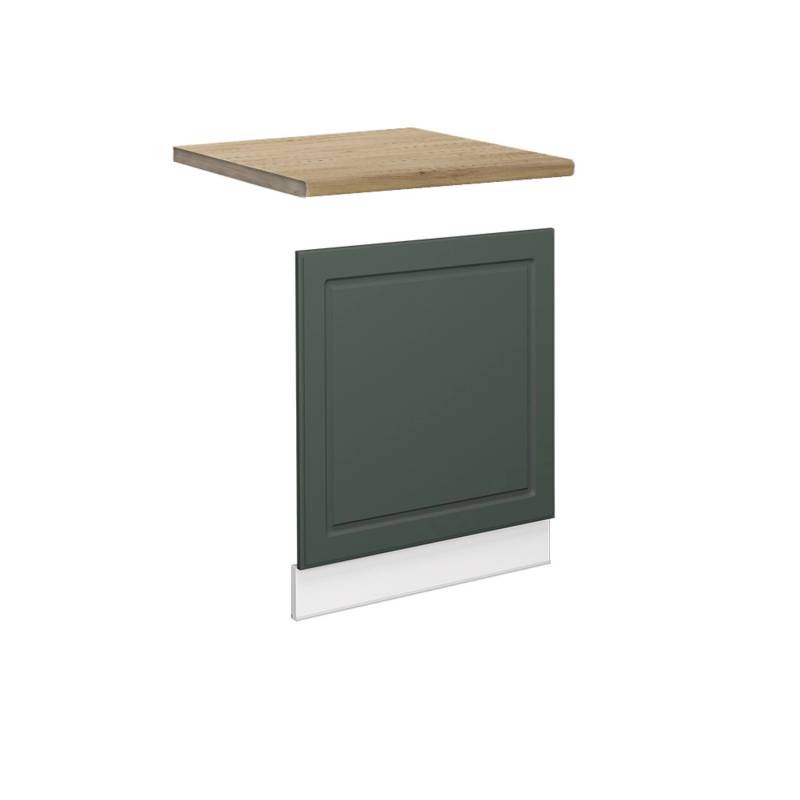 Vicco Frontblende Fame-Line Geschirrspüler Fronttür Grün-Gold Landhaus/Weiß 60 cm AP Eiche von Vicco