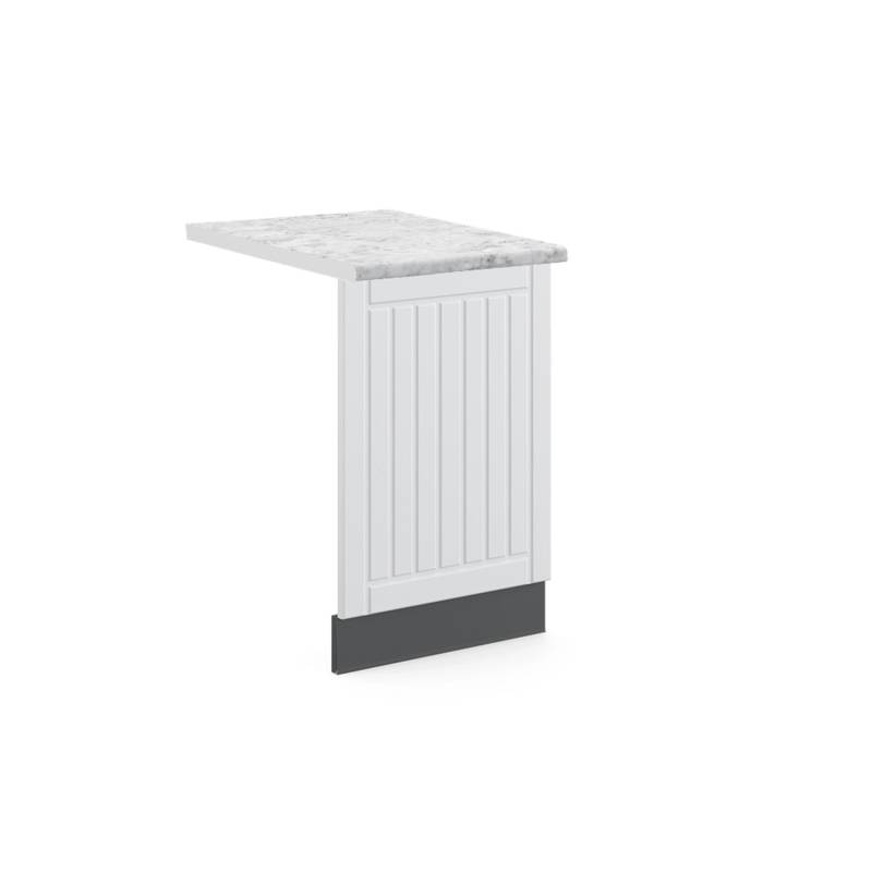 Vicco Frontblende Fame-Line Geschirrspüler Fronttür Weiß Landhaus/Anthrazit 45 cm AP Marmor von Vicco