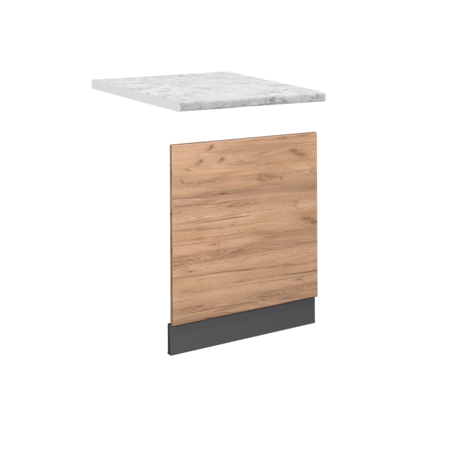 Vicco Frontblende Fame-Line Goldkraft Eiche/Anthrazit 60 cm AP Marmor von Vicco