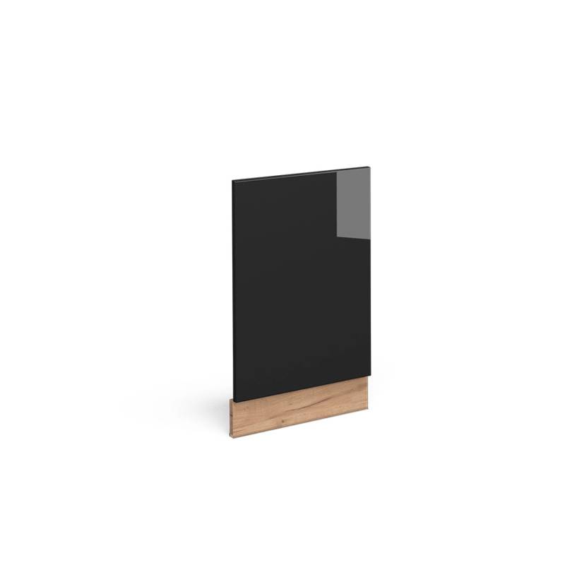 Vicco Frontblende Fame-Line Schwarz-Eiche Hochglanz/Goldkraft Eiche 45 cm ohne Arbeitsplatte von Vicco
