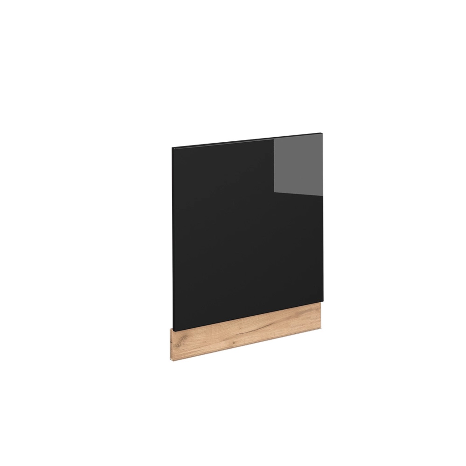 Vicco Frontblende Fame-Line Schwarz-Eiche Hochglanz/Goldkraft Eiche 60 cm ohne Arbeitsplatte von Vicco