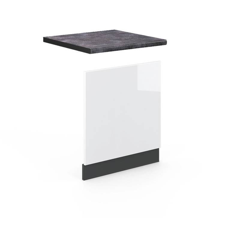Vicco Frontblende Fame-Line Weiß Hochglanz/Anthrazit 60 cm AP Anthrazit von Vicco