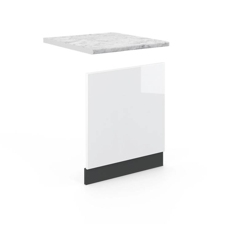 Vicco Frontblende Fame-Line Weiß Hochglanz/Anthrazit 60 cm AP Marmor von Vicco