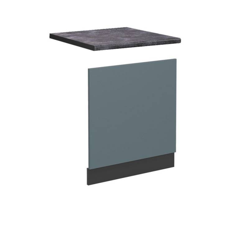 Vicco Frontblende R-Line, Blau-Grau/Anthrazit, 60 cm, AP Anthrazit von Vicco