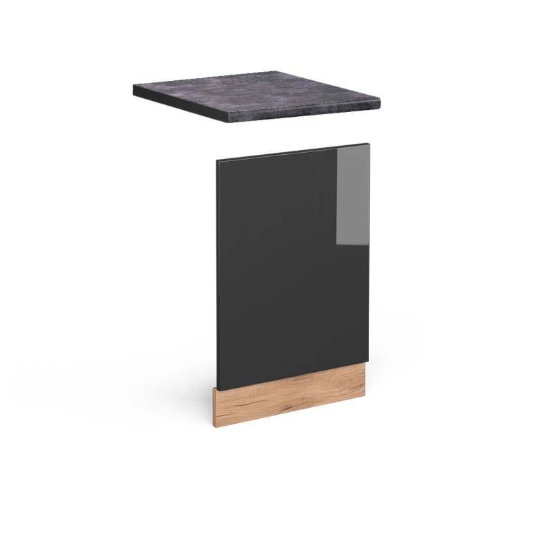 Vicco Frontblende R-Line Anthrazit Hochglanz/Goldkraft Eiche 45 cm AP Anthrazit von Vicco