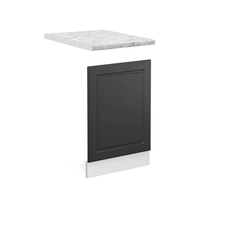 Vicco Frontblende R-Line Geschirrspüler Fronttür Anthrazit Landhaus/Weiß 45 cm AP Marmor von Vicco
